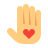 Hand with a red heart